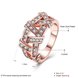 Wholesale Trendy Rose Gold White Rhinestone Ring TGGPR851 1 small