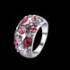 Wholesale Trendy Platinum Geometric Pink Rhinestone Ring TGGPR887 0 small