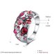 Wholesale Trendy Platinum Geometric Pink Rhinestone Ring TGGPR887 1 small