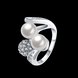 Wholesale Romantic Platinum Heart White Crystal Ring TGGPR912 0 small
