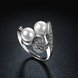Wholesale Romantic Platinum Heart White Crystal Ring TGGPR912 3 small
