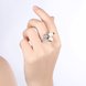 Wholesale Romantic Platinum Heart White Crystal Ring TGGPR912 4 small