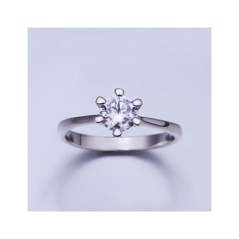 Wholesale Romantic Platinum Geometric CZ Ring TGGPR1042 0