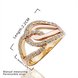 Wholesale Classic 24K Gold Geometric White Rhinestone Ring TGGPR1054 1 small