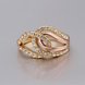 Wholesale Classic 24K Gold Geometric White Rhinestone Ring TGGPR1054 2 small