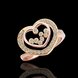 Wholesale Romantic Rose Gold Heart White Rhinestone Ring TGGPR1108 0 small