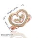 Wholesale Romantic Rose Gold Heart White Rhinestone Ring TGGPR1108 1 small