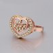 Wholesale Romantic Rose Gold Heart White Rhinestone Ring TGGPR1108 3 small