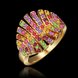 Wholesale Trendy Rose Gold Geometric Multi Rhinestone Ring TGGPR1128 4 small