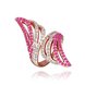 Wholesale Trendy 24K Gold Geometric Multi Rhinestone Ring TGGPR1198 1 small