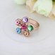 Wholesale Trendy Rose Gold Plant Multi Crystal Ring TGGPR1212 0 small