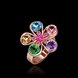 Wholesale Trendy Rose Gold Plant Multi Crystal Ring TGGPR1212 1 small