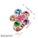 Wholesale Trendy Rose Gold Plant Multi Crystal Ring TGGPR1212 2 small