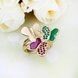 Wholesale Trendy 24K Gold Animal Multi Crystal Ring TGGPR1233 0 small