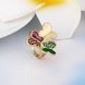 Wholesale Trendy 24K Gold Animal Multi Crystal Ring TGGPR1233 3 small