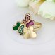 Wholesale Trendy 24K Gold Animal Multi Crystal Ring TGGPR1233 4 small