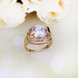Wholesale Trendy 24K Gold Round White CZ Ring TGGPR1252 4 small