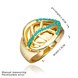 Wholesale Trendy 24K Gold Plant Green Crystal Ring TGGPR1316 1 small