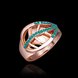 Wholesale Trendy 24K Gold Plant Green Crystal Ring TGGPR1316 3 small
