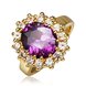 Wholesale Classic Rose Gold Round Purple CZ Ring TGGPR1330 0 small