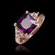 Wholesale Classic 24K Gold Round Purple CZ Ring TGGPR1418 0 small