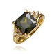 Wholesale Classic 24K Gold Round Purple CZ Ring TGGPR1418 2 small