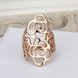 Wholesale Trendy Rose Gold Geometric White Rhinestone Ring TGGPR1480 1 small