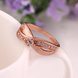 Wholesale Luxury  Design rose gold Geometric White CZ Ring  Vintage Bridal Round Engagement Ring TGGPR317 4 small