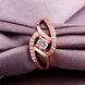 Wholesale Classic Rose Gold Oval White CZ Ring TGGPR438 0 small