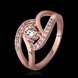 Wholesale Classic Rose Gold Oval White CZ Ring TGGPR438 1 small