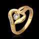 Wholesale Romantic 24K Gold Round White CZ Ring TGGPR464 0 small