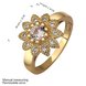 Wholesale Romantic 24K Gold Round White CZ Ring TGGPR479 1 small