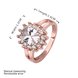 Wholesale Romantic 24K Gold Heart White CZ Ring TGGPR485 0 small