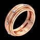 Wholesale Trendy Rose Gold Round White Rhinestone Ring TGGPR508 0 small
