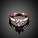 Wholesale Romantic Rose Gold Round White CZ Ring TGGPR528 4 small