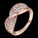 Wholesale Trendy Rose Gold Geometric White Rhinestone Ring TGGPR656 0 small