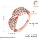 Wholesale Trendy Rose Gold Geometric White Rhinestone Ring TGGPR656 1 small