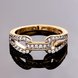 Wholesale Trendy 24K Gold Round White CZ Ring TGGPR749 2 small