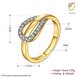 Wholesale Classic 24K Gold Round White CZ Ring TGGPR752 1 small