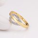 Wholesale Classic 24K Gold Round White CZ Ring TGGPR752 3 small