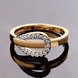 Wholesale Classic 24K Gold Round White CZ Ring TGGPR752 4 small