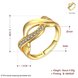 Wholesale Trendy 24K Gold Round White CZ Ring TGGPR758 1 small