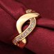 Wholesale Trendy 24K Gold Round White CZ Ring TGGPR758 2 small