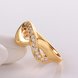 Wholesale Trendy 24K Gold Round White CZ Ring TGGPR758 4 small