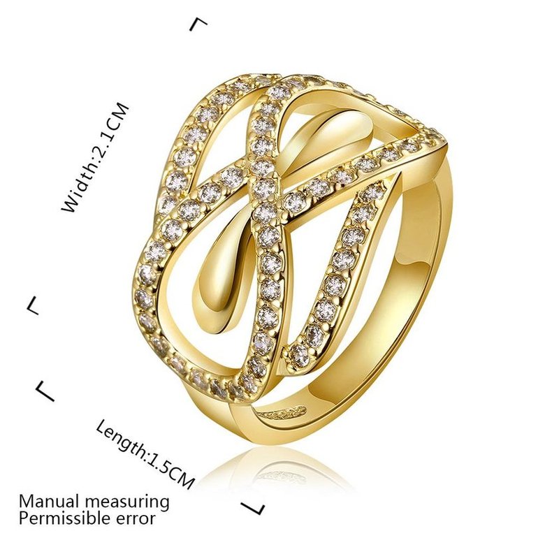 Wholesale Trendy 24K Gold Animal White CZ Ring TGGPR777 0