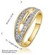 Wholesale Trendy 24K Gold Oval White CZ Ring TGGPR818 0 small