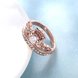 Wholesale Trendy Rose Gold Round White CZ Ring TGGPR843 3 small