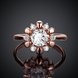 Wholesale Romantic Rose Gold Plant White CZ Ring TGGPR864 1 small