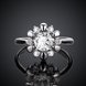 Wholesale Romantic Platinum Plant White CZ Ring TGGPR868 0 small