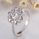 Wholesale Romantic Platinum Plant White CZ Ring TGGPR868 3 small